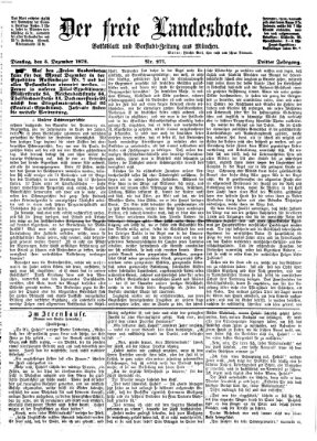 Der freie Landesbote Dienstag 3. Dezember 1872