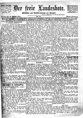 Der freie Landesbote Sonntag 19. Januar 1873
