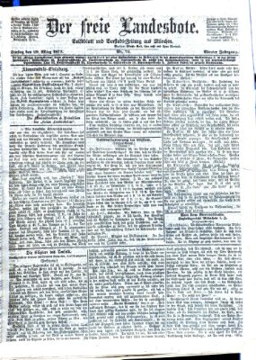 Der freie Landesbote Samstag 29. März 1873