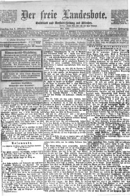Der freie Landesbote Samstag 4. Oktober 1873