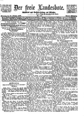 Der freie Landesbote Sonntag 26. Oktober 1873
