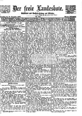 Der freie Landesbote Samstag 13. Dezember 1873