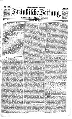 Fränkische Zeitung (Ansbacher Morgenblatt) Freitag 26. April 1872