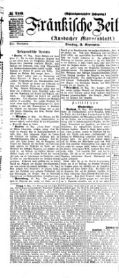 Fränkische Zeitung (Ansbacher Morgenblatt) Dienstag 3. September 1872