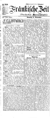 Fränkische Zeitung (Ansbacher Morgenblatt) Sonntag 8. September 1872