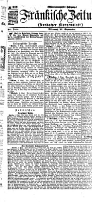 Fränkische Zeitung (Ansbacher Morgenblatt) Mittwoch 11. September 1872