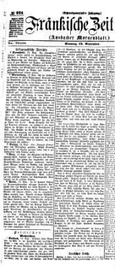 Fränkische Zeitung (Ansbacher Morgenblatt) Sonntag 15. September 1872