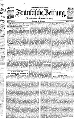 Fränkische Zeitung (Ansbacher Morgenblatt) Samstag 5. Oktober 1872