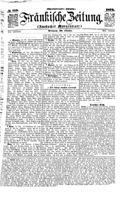 Fränkische Zeitung (Ansbacher Morgenblatt) Mittwoch 30. Oktober 1872