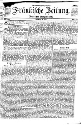 Fränkische Zeitung (Ansbacher Morgenblatt) Sonntag 6. Juli 1873