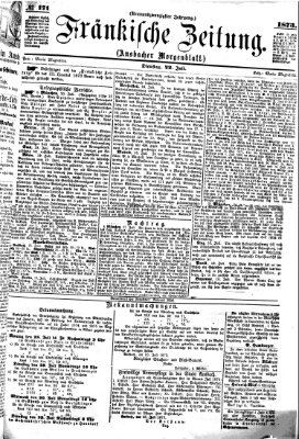 Fränkische Zeitung (Ansbacher Morgenblatt) Dienstag 22. Juli 1873
