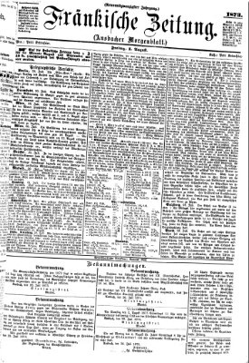 Fränkische Zeitung (Ansbacher Morgenblatt) Freitag 1. August 1873