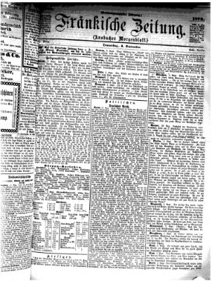 Fränkische Zeitung (Ansbacher Morgenblatt) Donnerstag 4. September 1873
