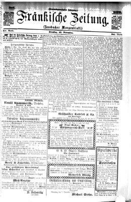Fränkische Zeitung (Ansbacher Morgenblatt) Dienstag 11. November 1873
