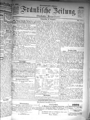 Fränkische Zeitung (Ansbacher Morgenblatt) Donnerstag 4. Dezember 1873