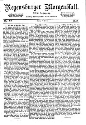 Regensburger Morgenblatt Sonntag 28. Januar 1872