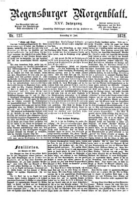 Regensburger Morgenblatt Donnerstag 20. Juni 1872