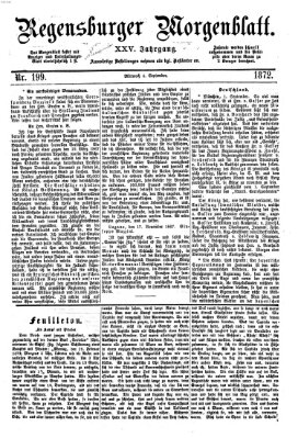 Regensburger Morgenblatt Mittwoch 4. September 1872