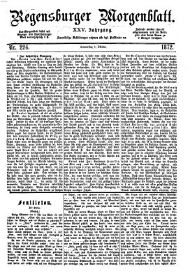 Regensburger Morgenblatt Donnerstag 3. Oktober 1872
