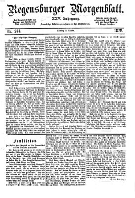 Regensburger Morgenblatt Samstag 26. Oktober 1872