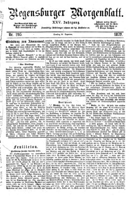 Regensburger Morgenblatt Samstag 28. Dezember 1872
