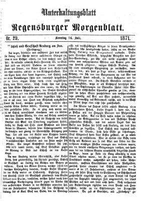 Regensburger Morgenblatt Sonntag 16. Juli 1871