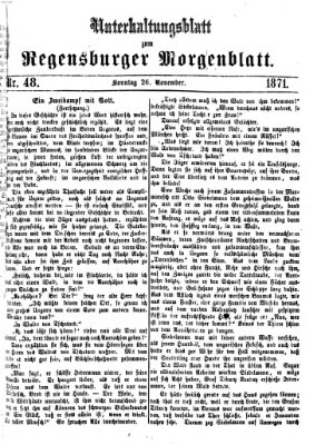 Regensburger Morgenblatt Sonntag 26. November 1871