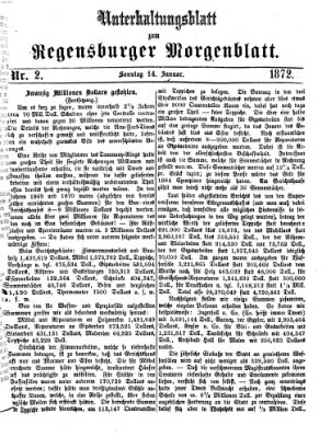 Regensburger Morgenblatt Sonntag 14. Januar 1872