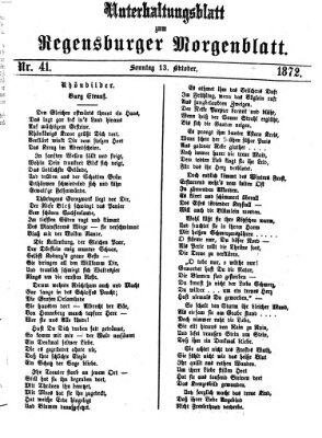 Regensburger Morgenblatt Sonntag 13. Oktober 1872