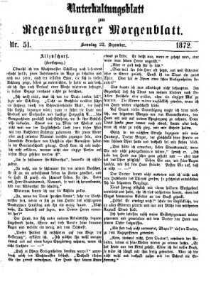 Regensburger Morgenblatt Sonntag 22. Dezember 1872