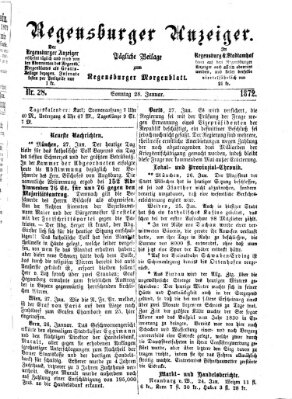 Regensburger Anzeiger Sonntag 28. Januar 1872