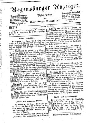 Regensburger Anzeiger Freitag 28. Juni 1872