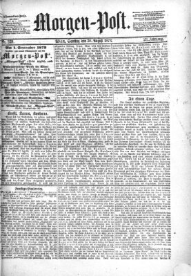 Morgenpost Samstag 30. August 1873