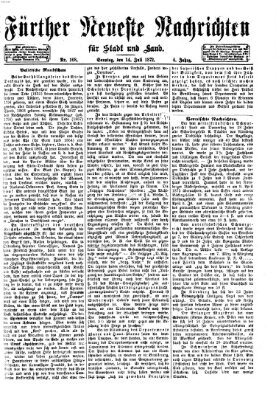 Fürther neueste Nachrichten für Stadt und Land (Fürther Abendzeitung) Sonntag 14. Juli 1872