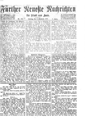 Fürther neueste Nachrichten für Stadt und Land (Fürther Abendzeitung) Samstag 9. November 1872