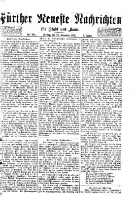 Fürther neueste Nachrichten für Stadt und Land (Fürther Abendzeitung) Freitag 20. Dezember 1872