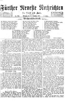 Fürther neueste Nachrichten für Stadt und Land (Fürther Abendzeitung) Mittwoch 25. Dezember 1872