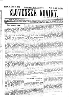 Slovenské noviny Donnerstag 29. Februar 1872