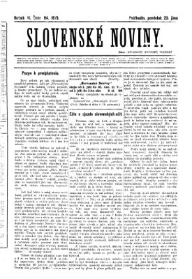 Slovenské noviny Montag 23. Juni 1873