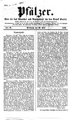 Pfälzer Mittwoch 22. Mai 1872