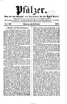 Pfälzer Sonntag 6. Oktober 1872