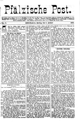 Pfälzische Post Freitag 5. Januar 1872