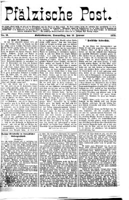 Pfälzische Post Donnerstag 18. Januar 1872