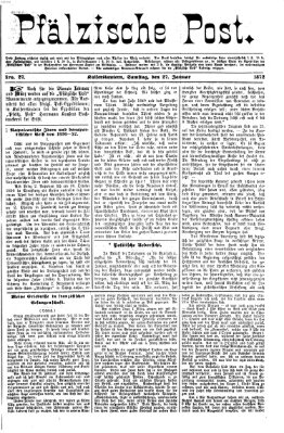 Pfälzische Post Samstag 27. Januar 1872