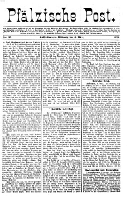 Pfälzische Post Mittwoch 6. März 1872