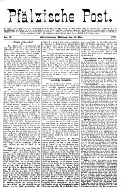 Pfälzische Post Mittwoch 13. März 1872
