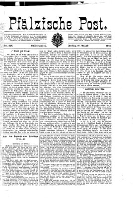Pfälzische Post Freitag 16. August 1872