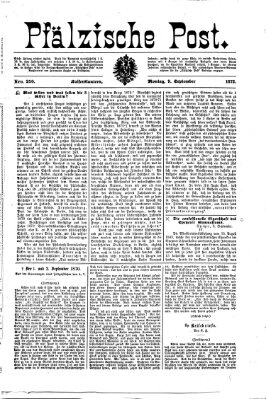 Pfälzische Post Montag 9. September 1872