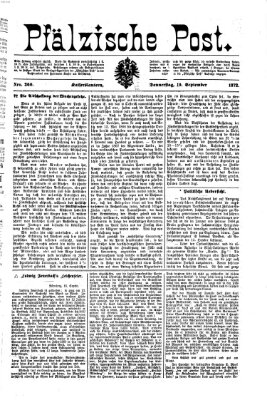 Pfälzische Post Donnerstag 19. September 1872
