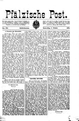 Pfälzische Post Donnerstag 3. Oktober 1872